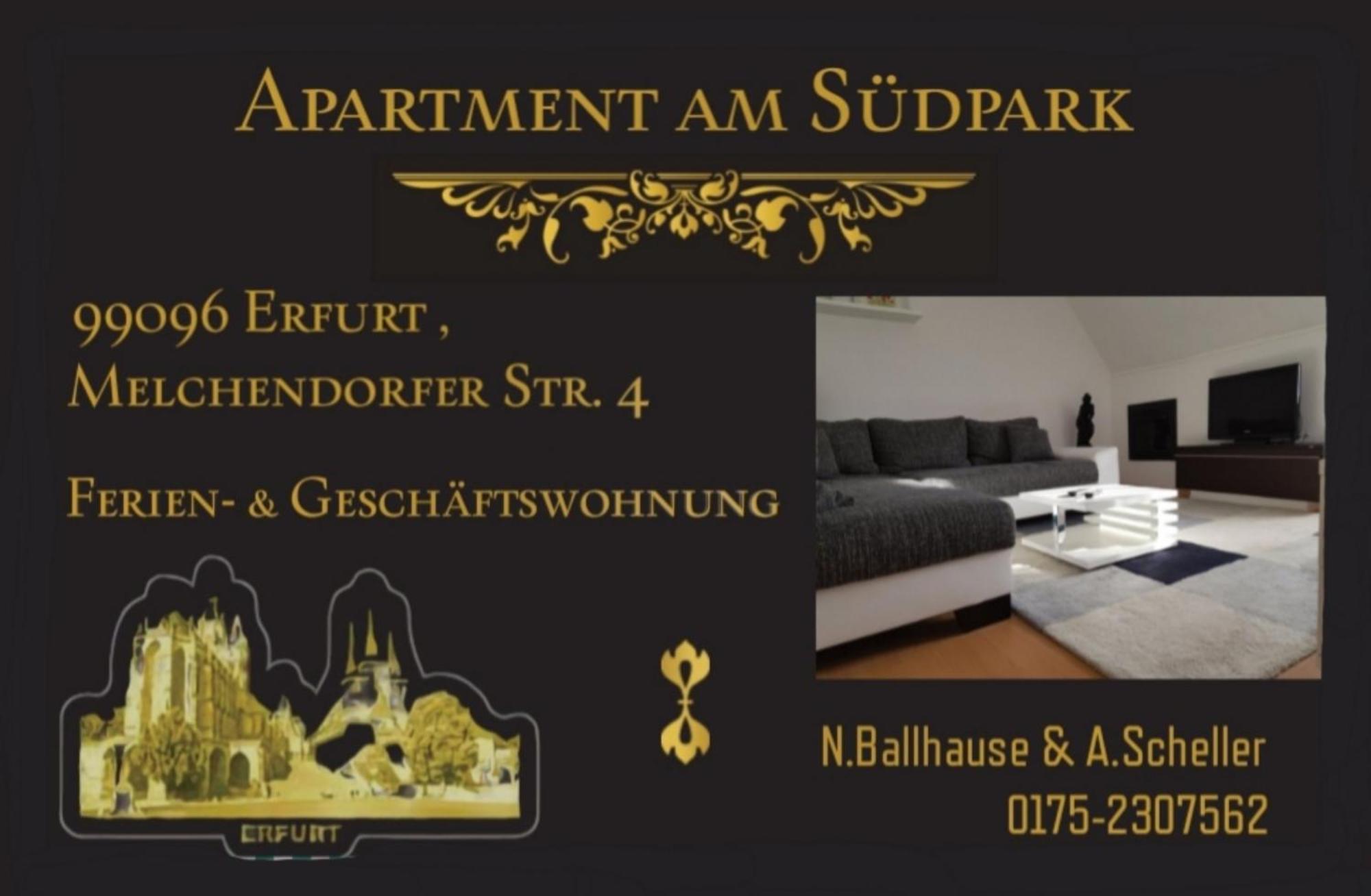 Apartment Am Suedpark Erfurt - Inkl Garten Mit Sitzlounge - Zentrumsnah Buitenkant foto